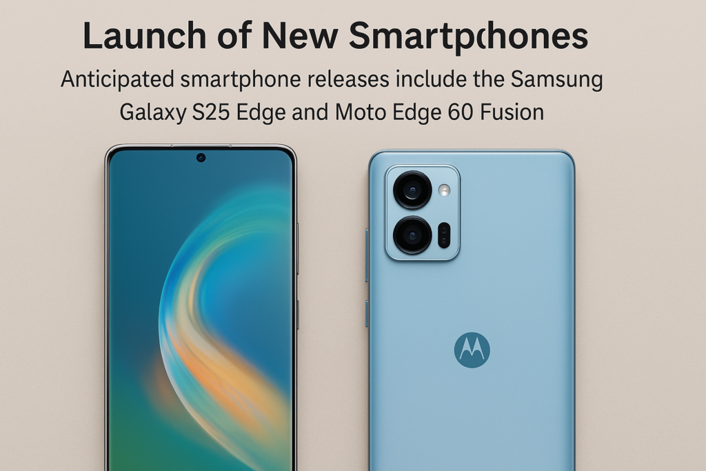 New Smartphones Discover the latest flagship smartphones of 2025 – Samsung Galaxy S25 Edge and Moto Edge 60 Fusion! Specs, features, price, and release date inside.