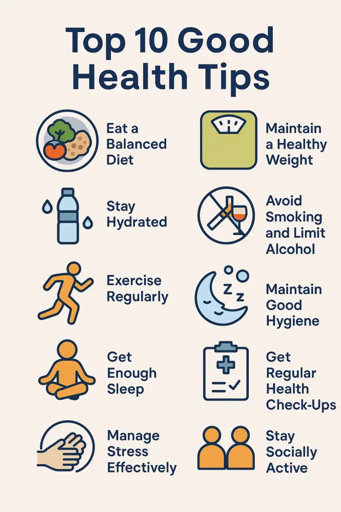 Top 10 Good Health Tips